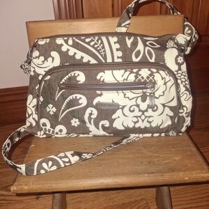 Baggallini Brown and Cream Shoulder Bag